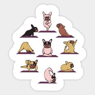 Frenchie Yoga Sticker